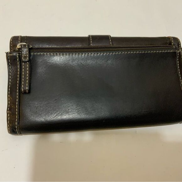 Coach Soho Vintage Trifold 7.5 X 4 Tan Interior Western Flair LeatherY2K Wallet - Picture 3 of 6
